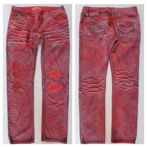 New ROBIN'S JEAN Short Flap Slim Straight Jeans 44